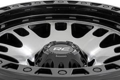 Rough Country 82 Series Wheel | One-Piece | Machined Semi Gloss Black | 18x9 | 6x5.5 | -12mm