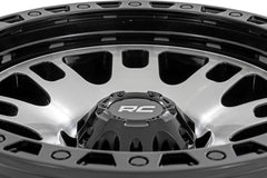 Rough Country 82 Series Wheel | One-Piece | Machined Semi Gloss Black | 17x9 | 5x4.5 | -12mm