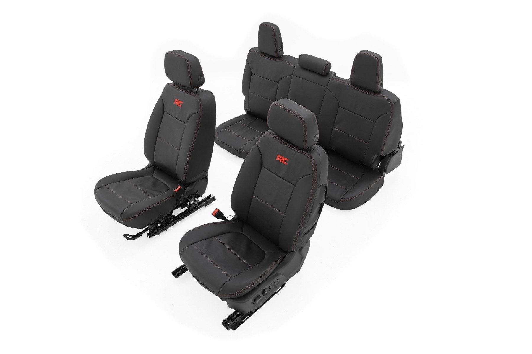 Leather Seat Covers | FR Bucket | RR 60/40 | Chevy/GMC Sierra 1500 (19-26)/Silverado 1500 (19-26)