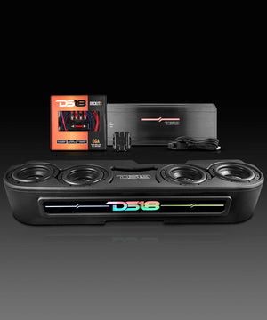 Jeep JT 4 x 8" Subwoofer Enclosure Package With Vinyl Finish and Dream LED Lights (MADE IN USA) - DS18