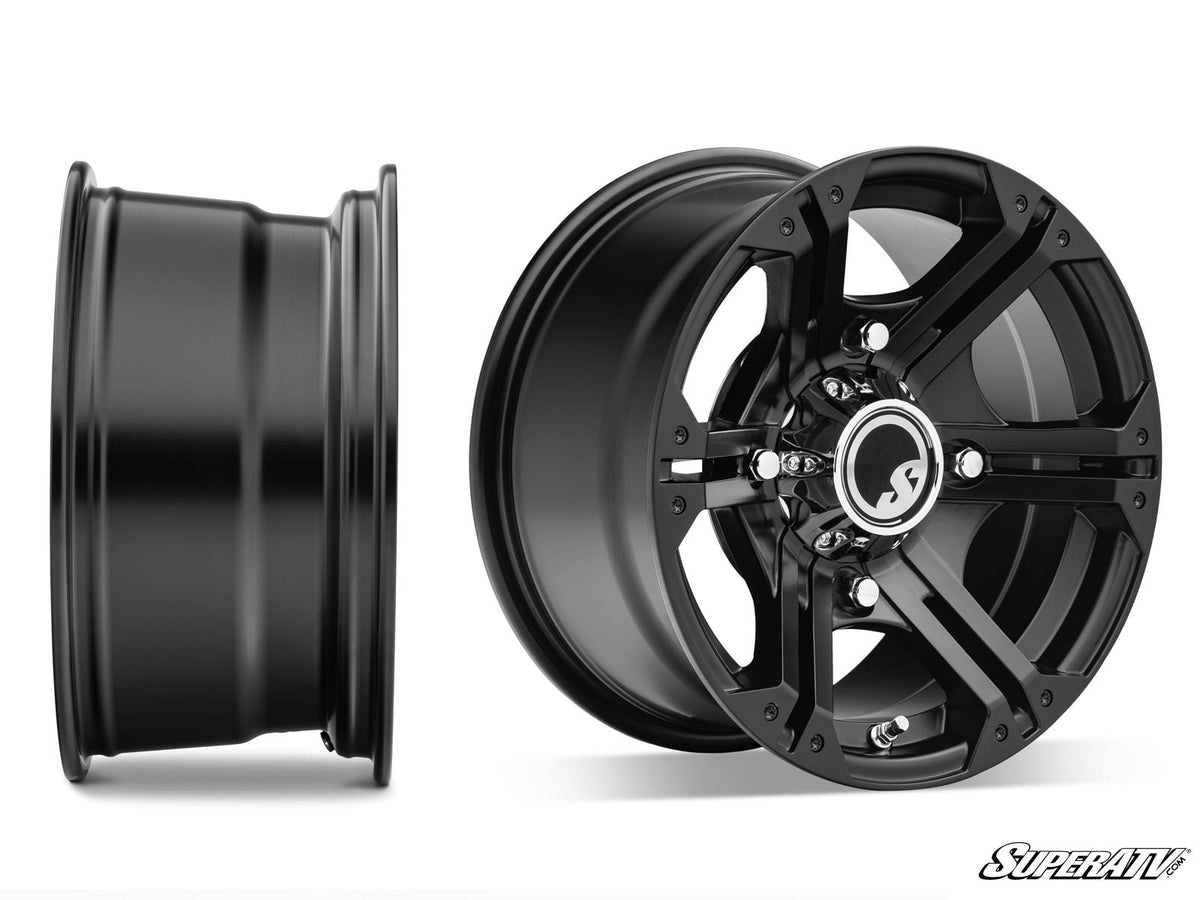Standard XT Warrior Tires 34x10x14 on 14x7 Bandit H-Series Black Wheels 4/156 Pattern