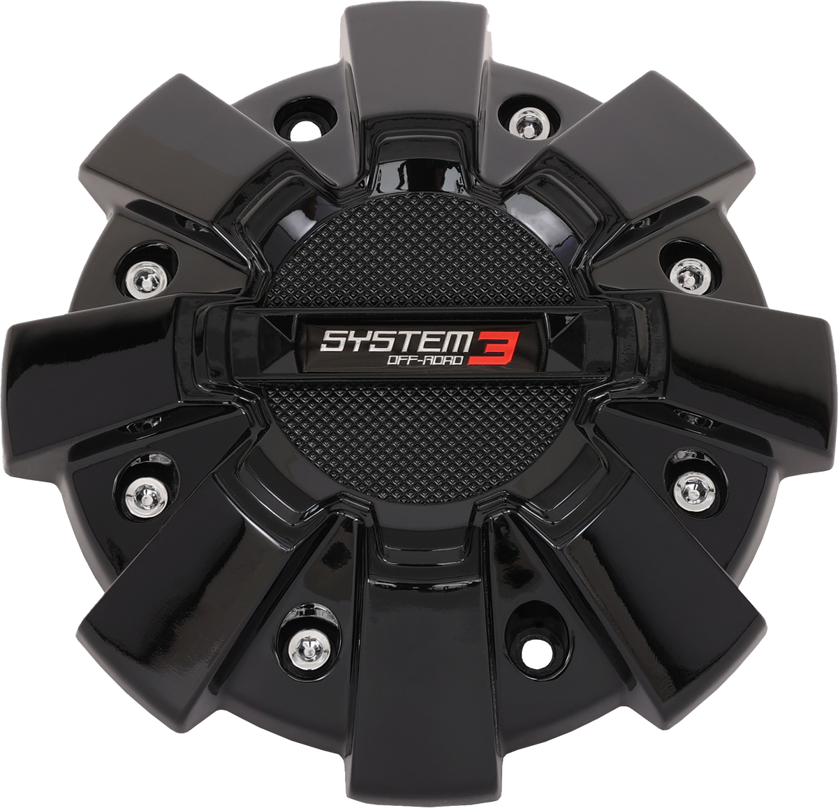 ST7 CENTER CAP DUAL FIT BOLT-IN GLOSS BLACK