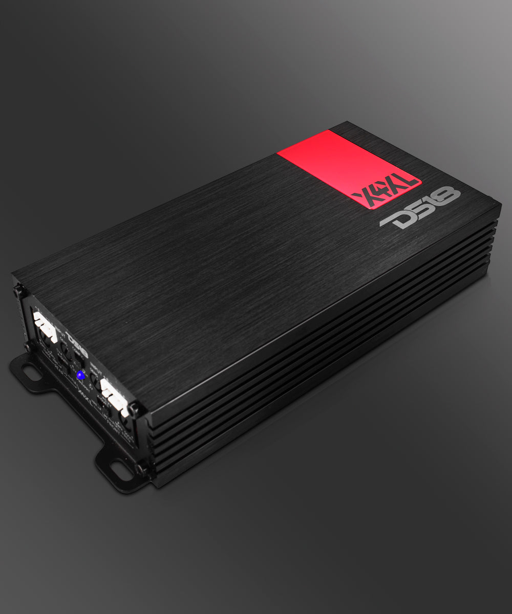 X 4-Channel Ultra Compact Class D Amplifier 4 x 120 Watts Rms @ 4-ohm - DS18