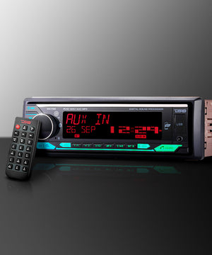 High Power 240 Watts RMS (4 x 60) Digital Media Receiver | Single Din | DSP | APP | Bluetooth Audio and Calling Head Unit |