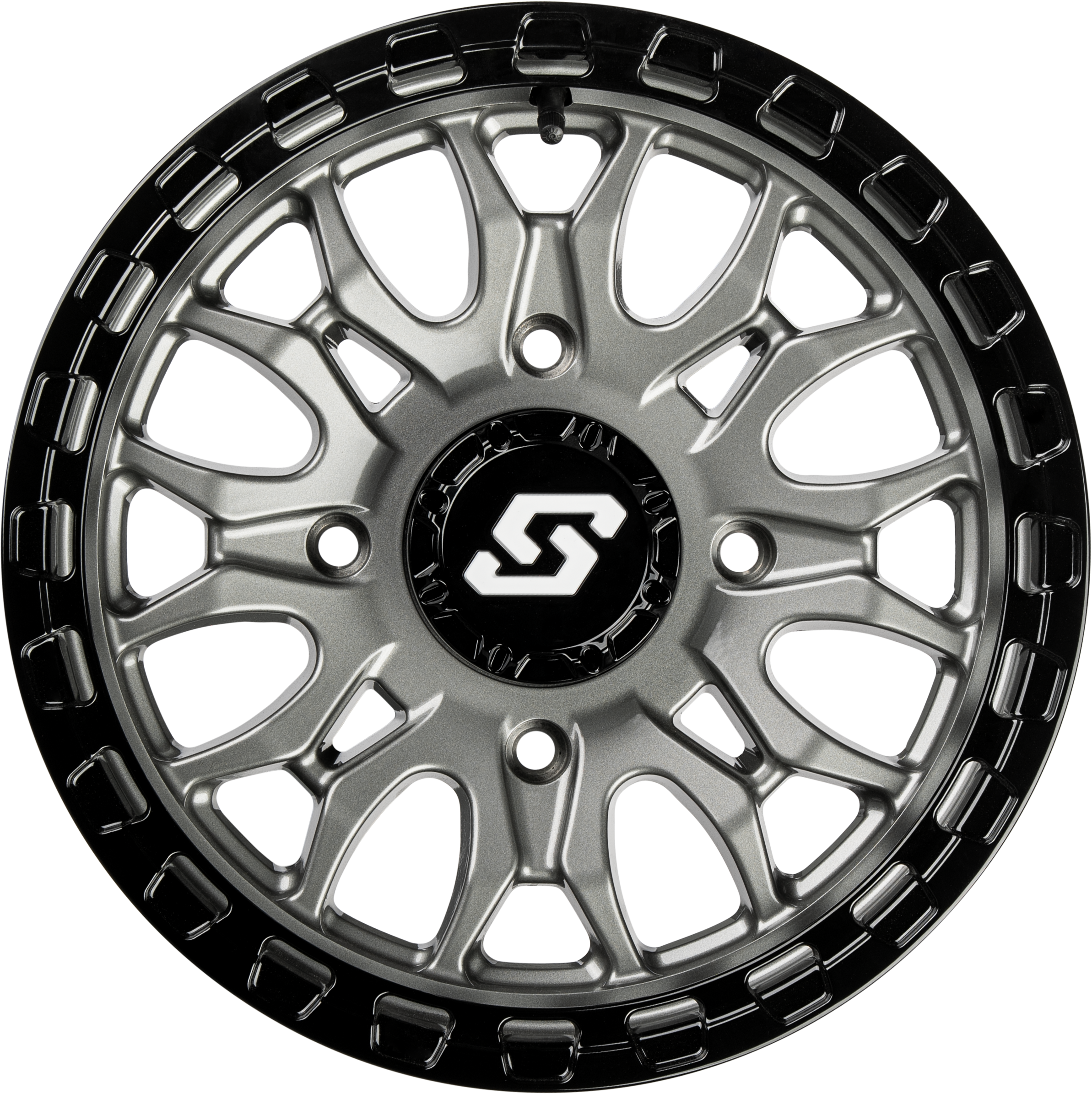 IGNITION WHEEL 14X7 4/137 +10MM GUNMETAL/BLK