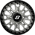 IGNITION WHEEL 15X7 4/137 +10MM GUNMETAL/BLK