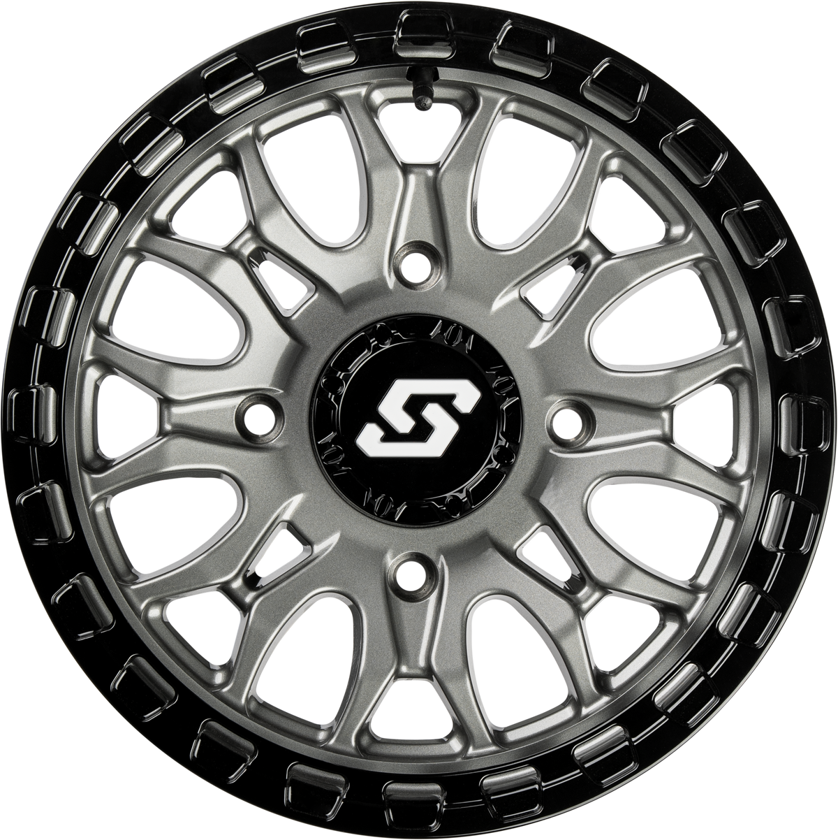 IGNITION WHEEL 15X7 4/137 +10MM GUNMETAL/BLK