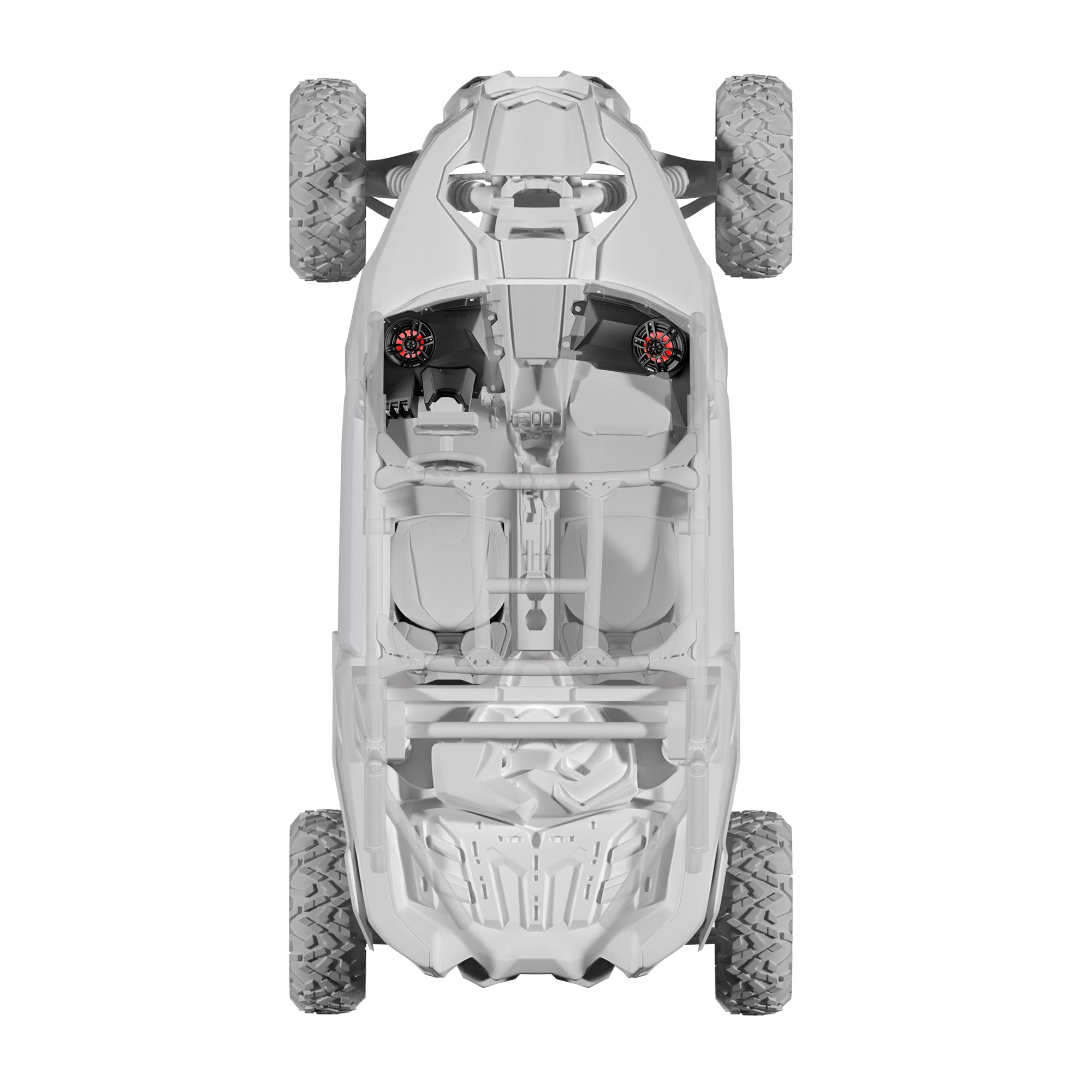 Can-Am Maverick X3 Dashboard Panel Loaded with NXL-IQ 6.5" 2-Way Coaxial Marine Speakers and Digital LED Lights - DS18