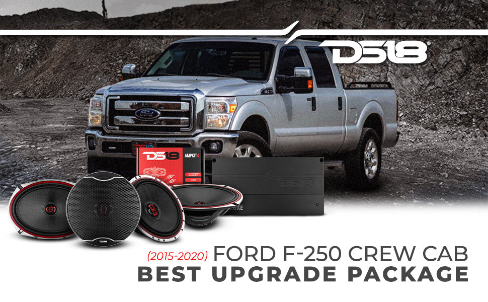 DS18 2015-2020 Ford F-250 Crew and Super Cab Best Upgrade/Replacement Package 3000 Watts - DS18
