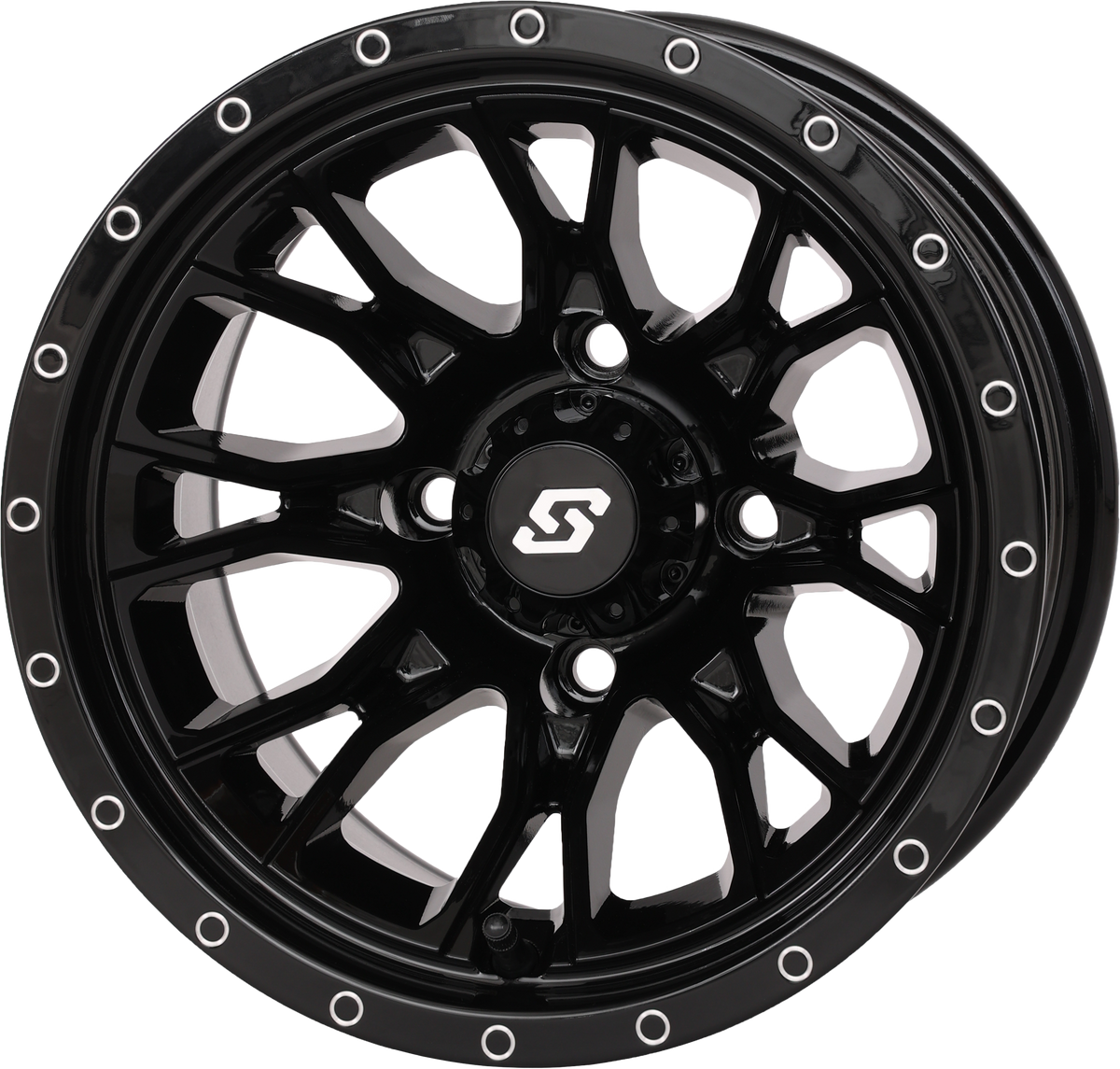 FUSION WHEEL 12X7 2+5 4/110 GLOSS BLACK