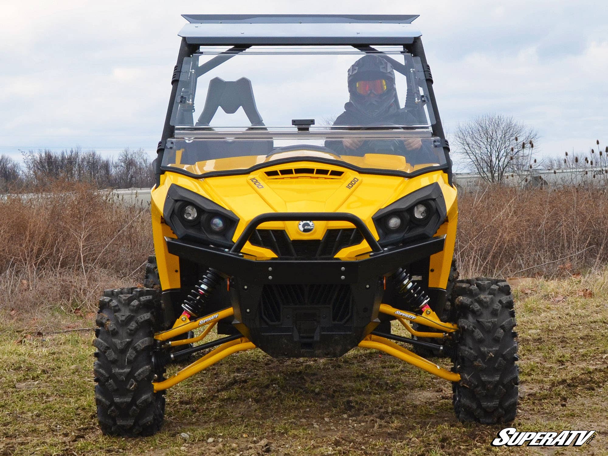 Can-Am Commander Scratch Resistant Flip Windshield