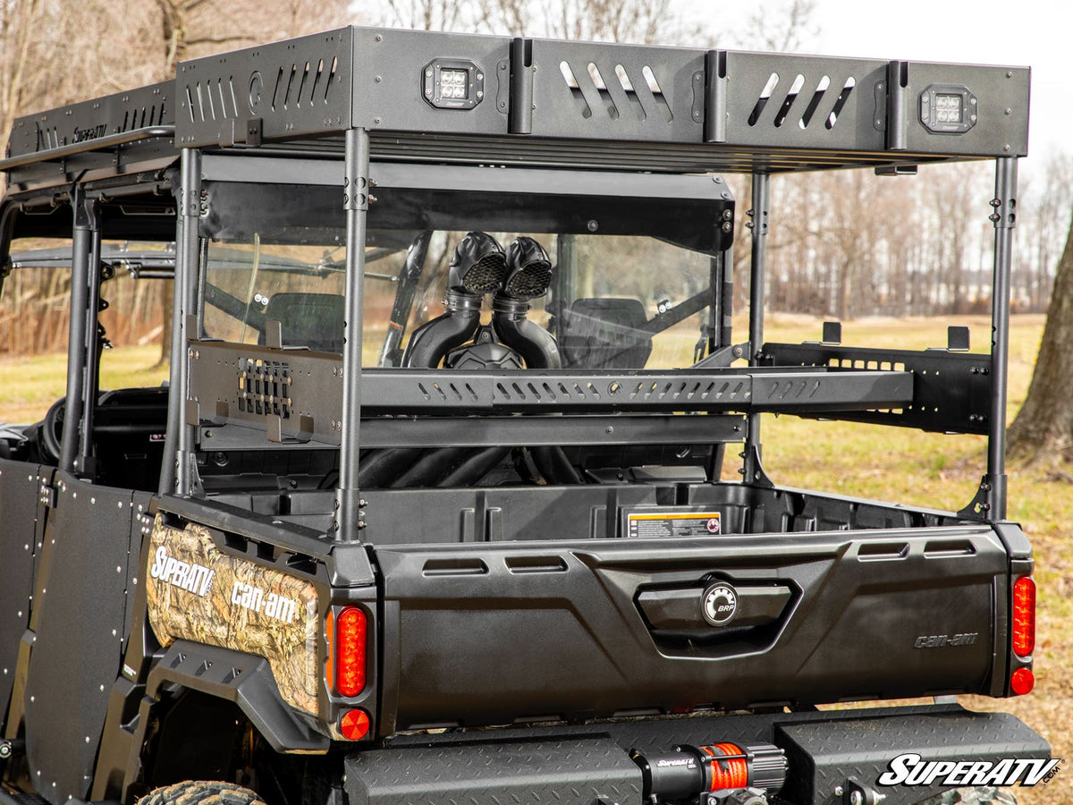 Can-Am Defender MAX Outfitter Bed Rack - Recessed Lights + Shelf