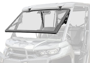 Can Am Defender Premium Power Flip Glass Windshield + Wiper Kit