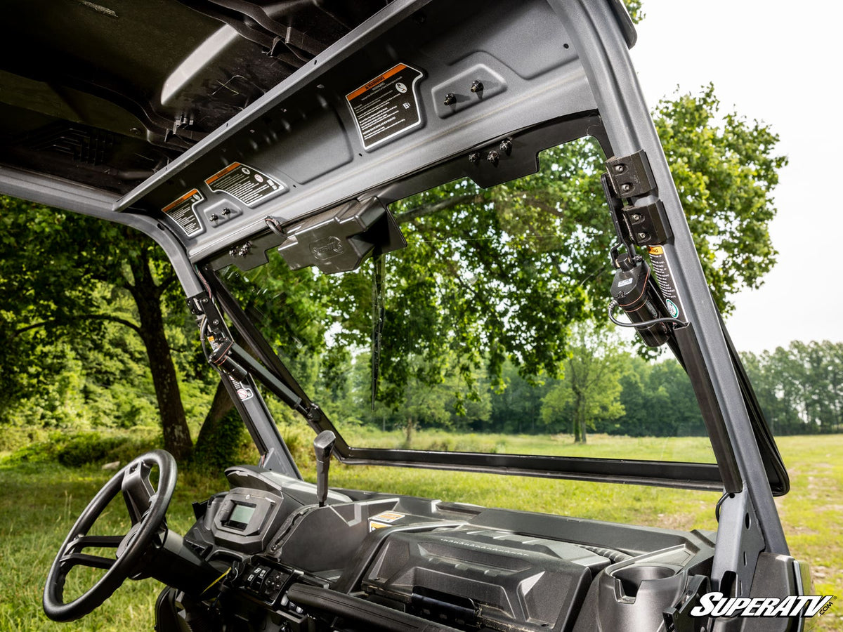 Can Am Defender Premium Power Flip Glass Windshield + Wiper Kit