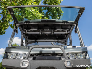 Can Am Defender Premium Power Flip Glass Windshield + Without Wiper