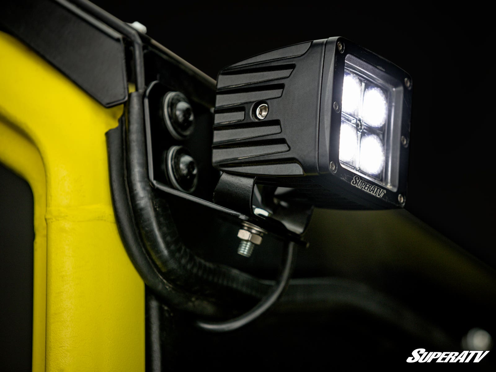 Can-Am Defender Rear-Facing LED Cube Lights - 3in. x 3in. + 2 Pin Wiring Harness