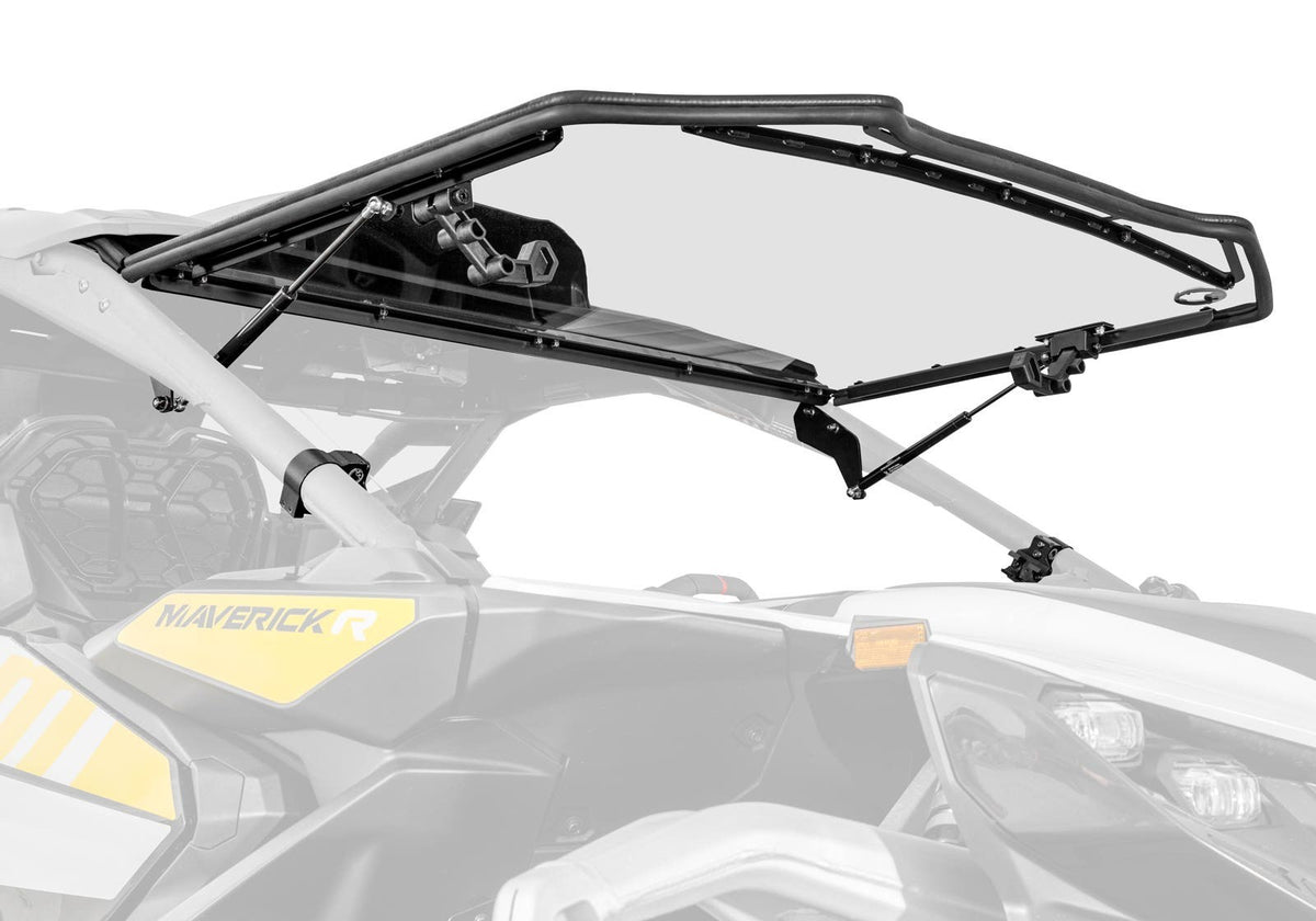 Can-Am Maverick R Scratch-Resistant Flip Windshield - Clear