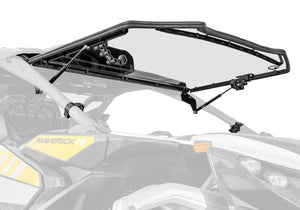 Can-Am Maverick R Scratch-Resistant Flip Windshield - Light Tint