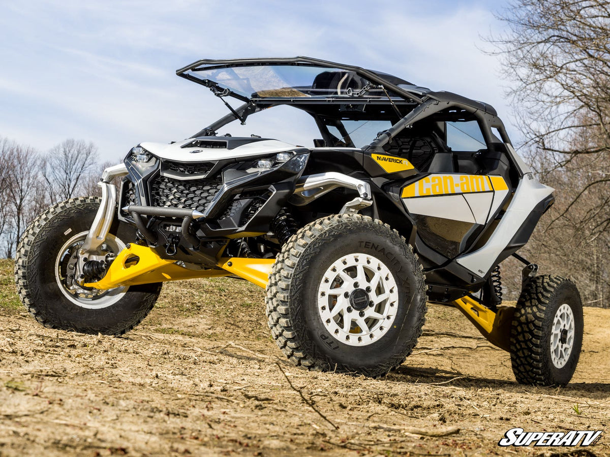 Can-Am Maverick R Scratch-Resistant Flip Windshield - Clear