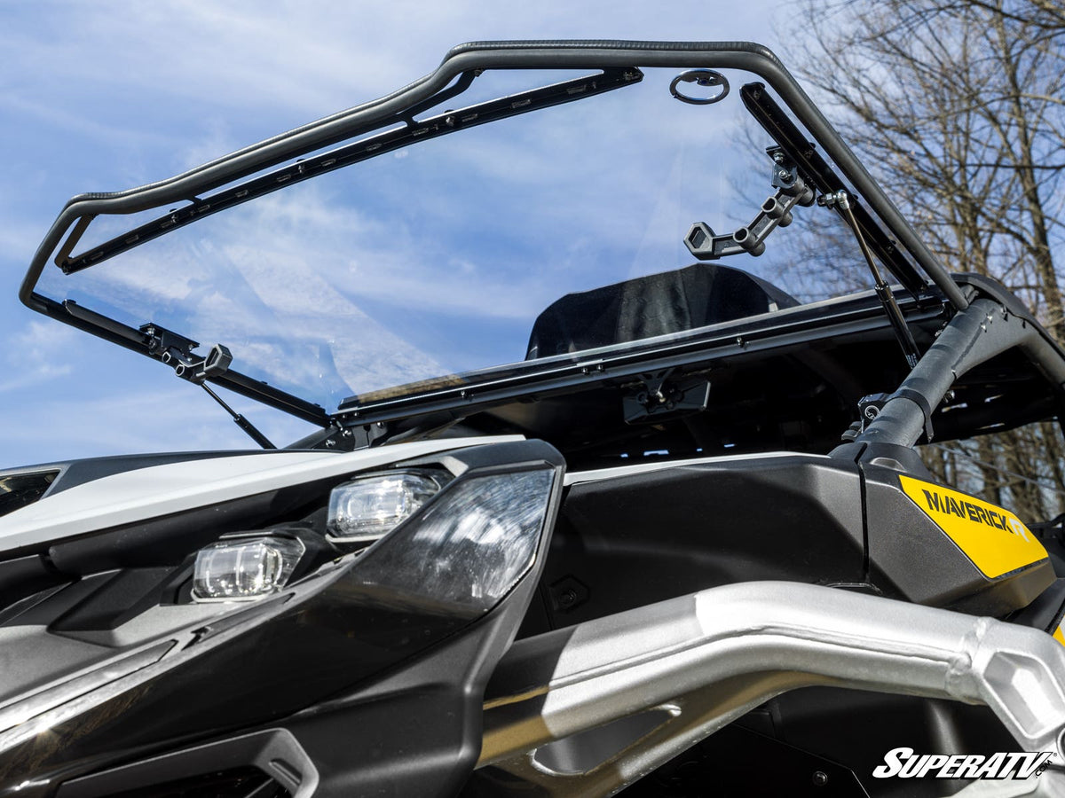 Can-Am Maverick R Scratch-Resistant Flip Windshield - Clear