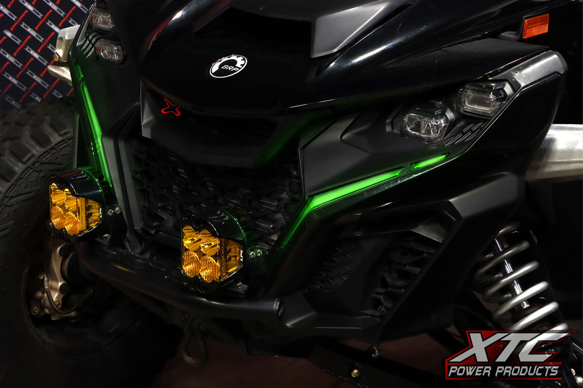 XTC 9a5a6d93f2dcbd6a | Can-Am Maverick R RGB+W Front Signature Light Set