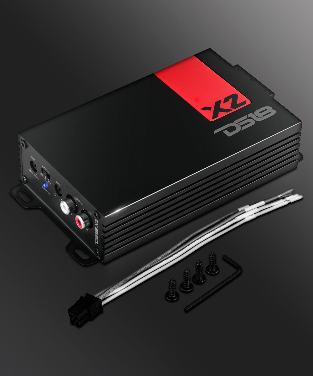 X 2-Channel Ultra Compact Class D Amplifier 2 x 140 Watts Rms @ 4-ohm - DS18