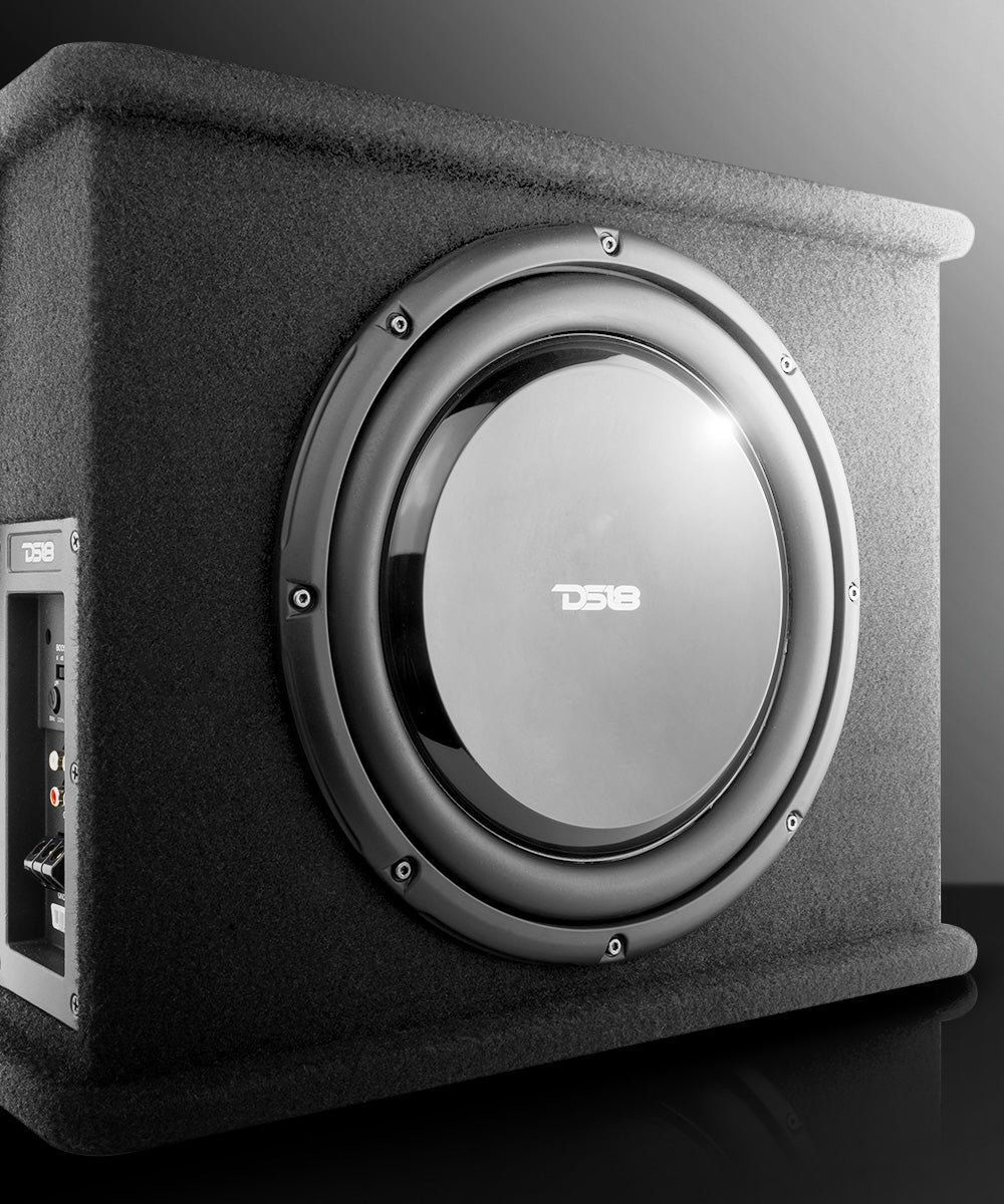 12" Loaded Amplified Shallow Subwoofer Enclosure 350 Watts Rms - DS18