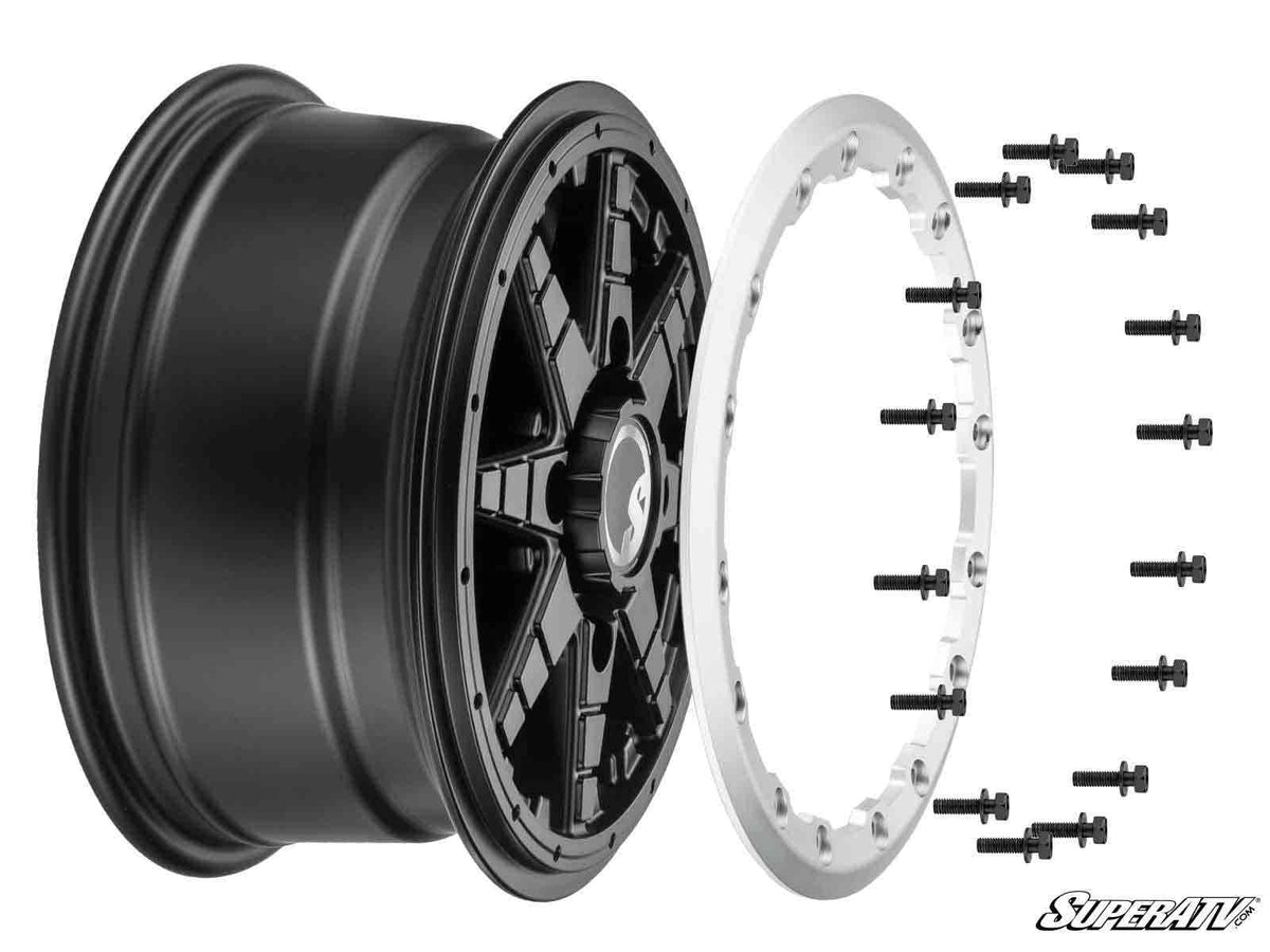 Standard XT Warrior Tires 34x10x14 on 14x7 Healy Lock Series Beadlock Wheels 4/156 Pattern