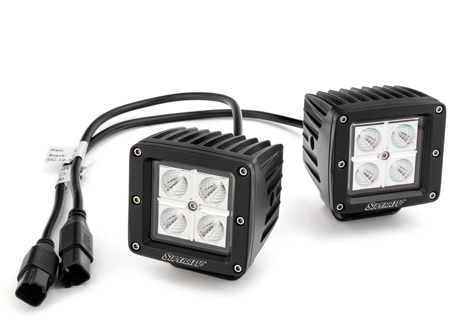 Polaris Ranger Rear-Facing LED Cube Lights - 3in. x 3in.