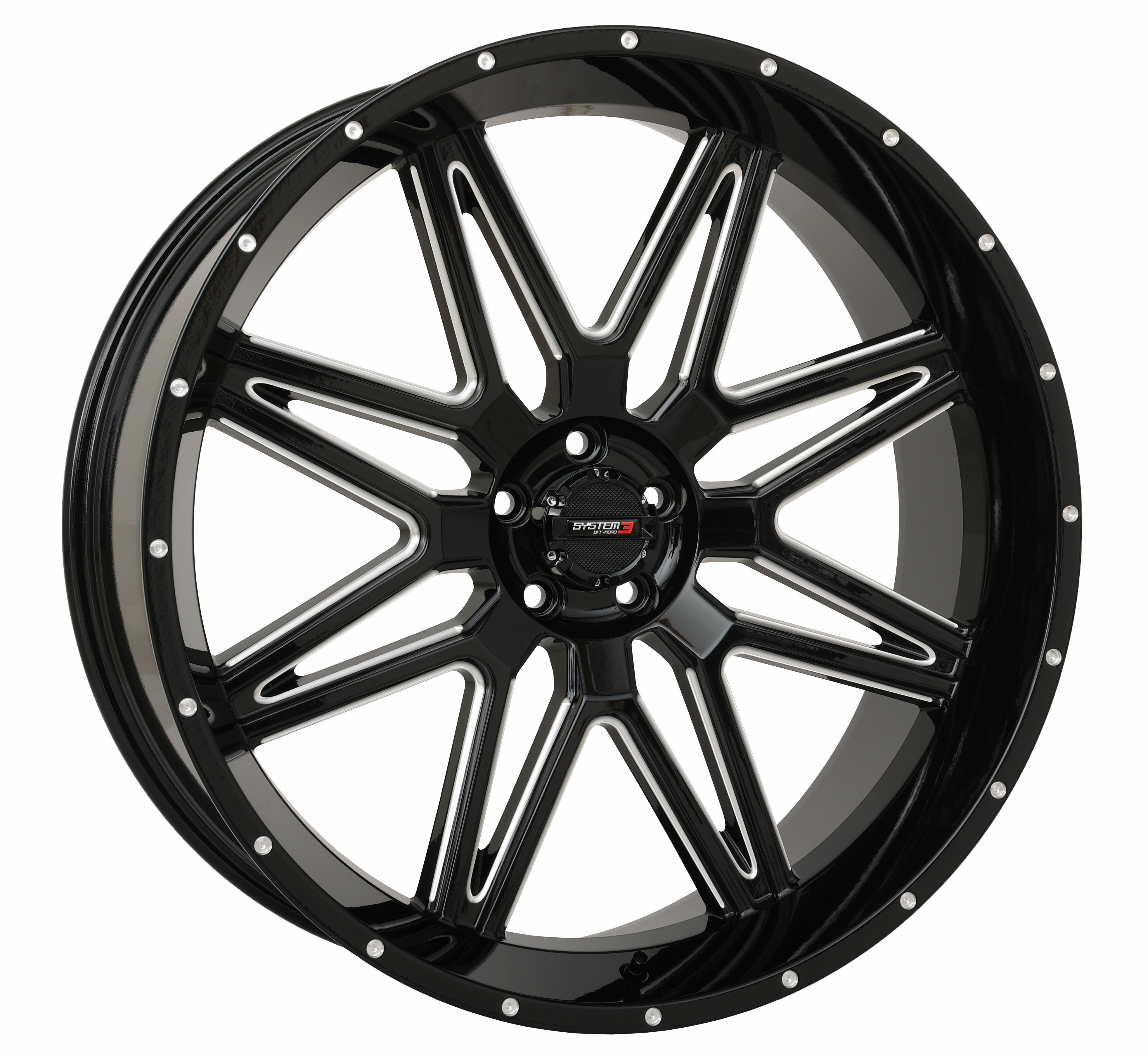 ST7 WHEEL - GLOSS BLACK MILLED
