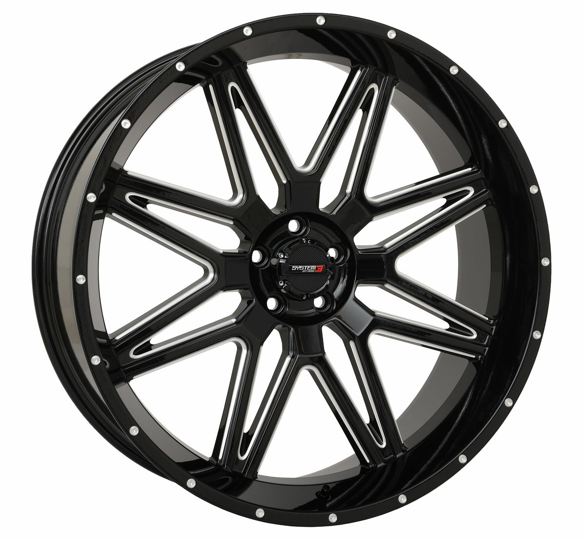 ST7 WHEEL - GLOSS BLACK MILLED