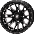 FUSION WHEEL 12X7 2+5 4/110 GLOSS BLK/MACHINED