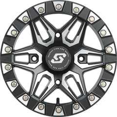 SPLIT 6 BDLK WHEEL 14X7 4/156 4+3 (+5MM) BLK/MACHINED