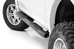 Oval Nerf Step | Crew Cab | Black | Ford F-150/Lightning/F-250/F-350/Raptor (15-26)