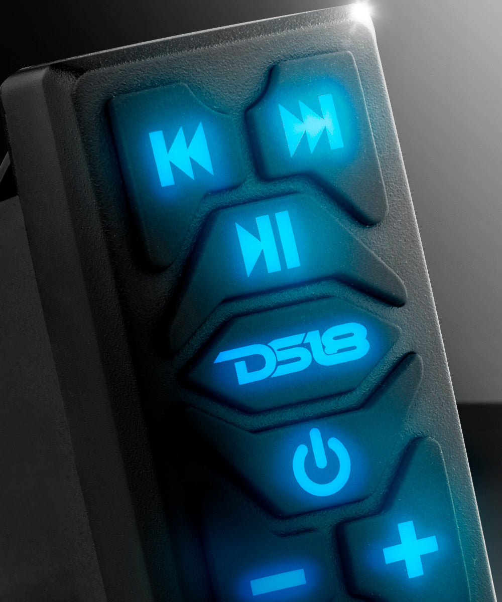 Marine And Powersports Waterproof Rocker Switch Bluetooth Audio Receiver With Controls - DS18