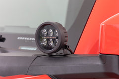 LED Light Kit | Ditch Mount | 3.5" Black Round Pair | Amber DRL | Ford Bronco (21-25)