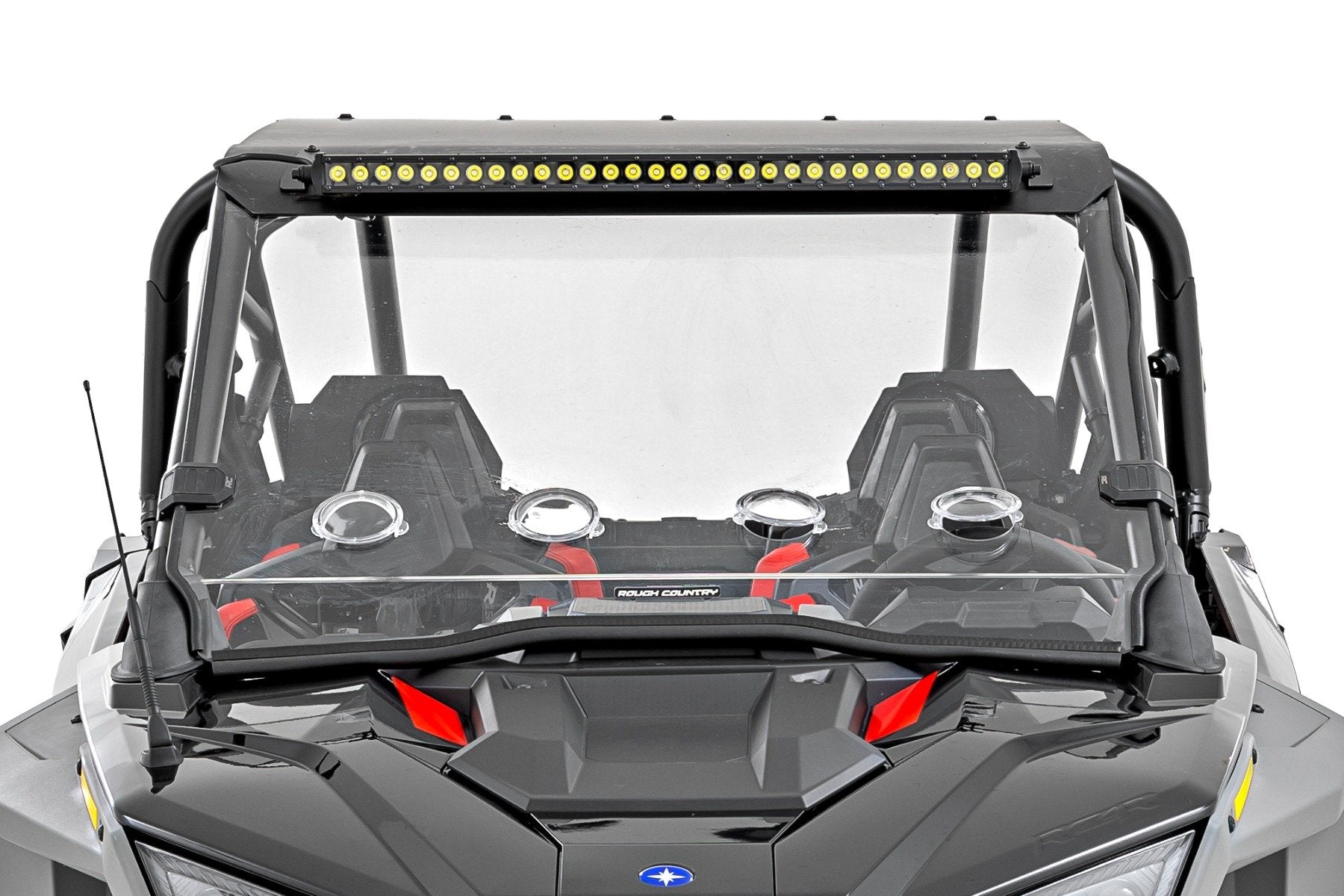 30" Single Row Light Mount | Front | Black Series | White DRL | Polaris RZR Turbo R