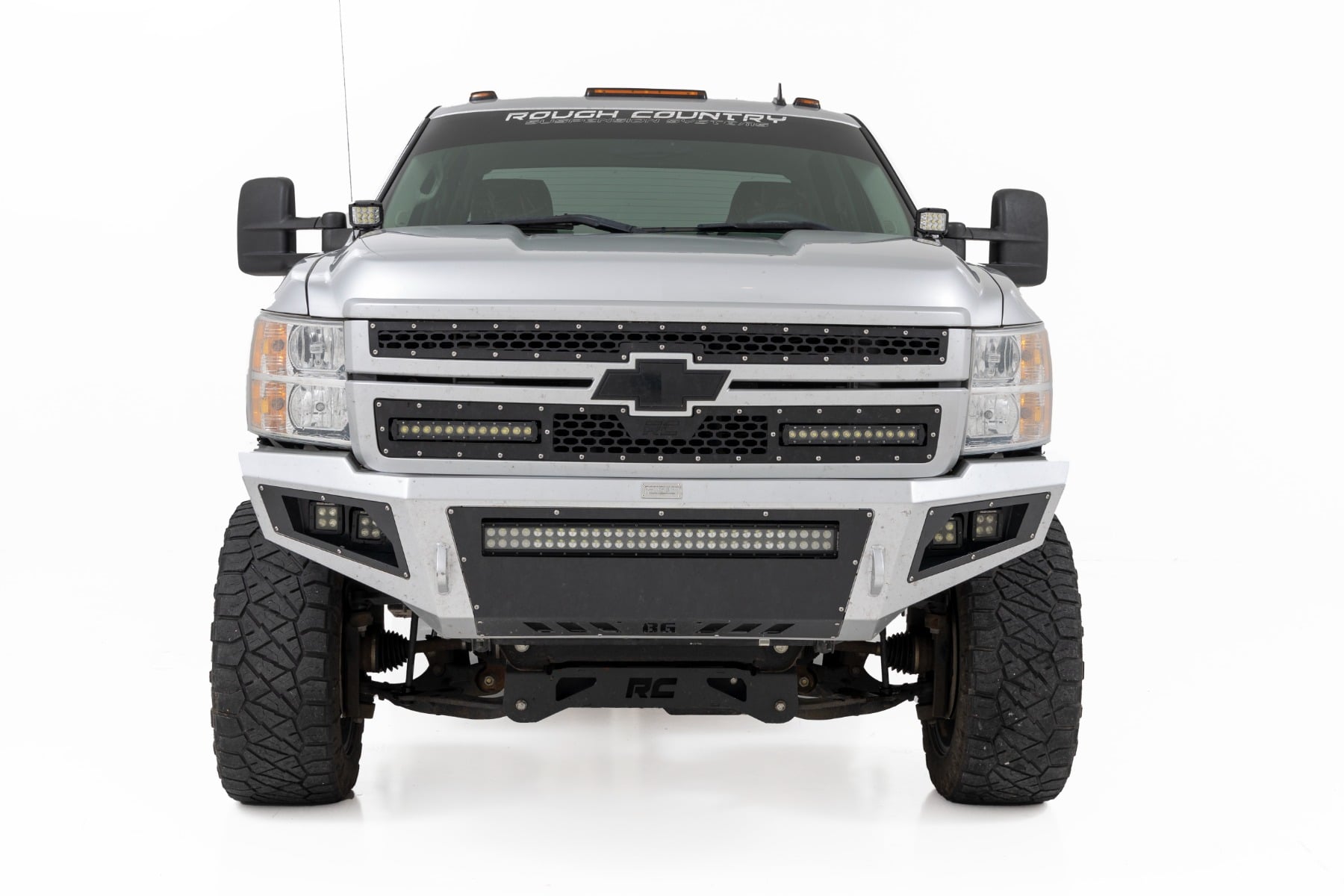 LED Light | Ditch Mount | 2" Black Pair | White DRL | Chevy 1500 (2007-2013)
