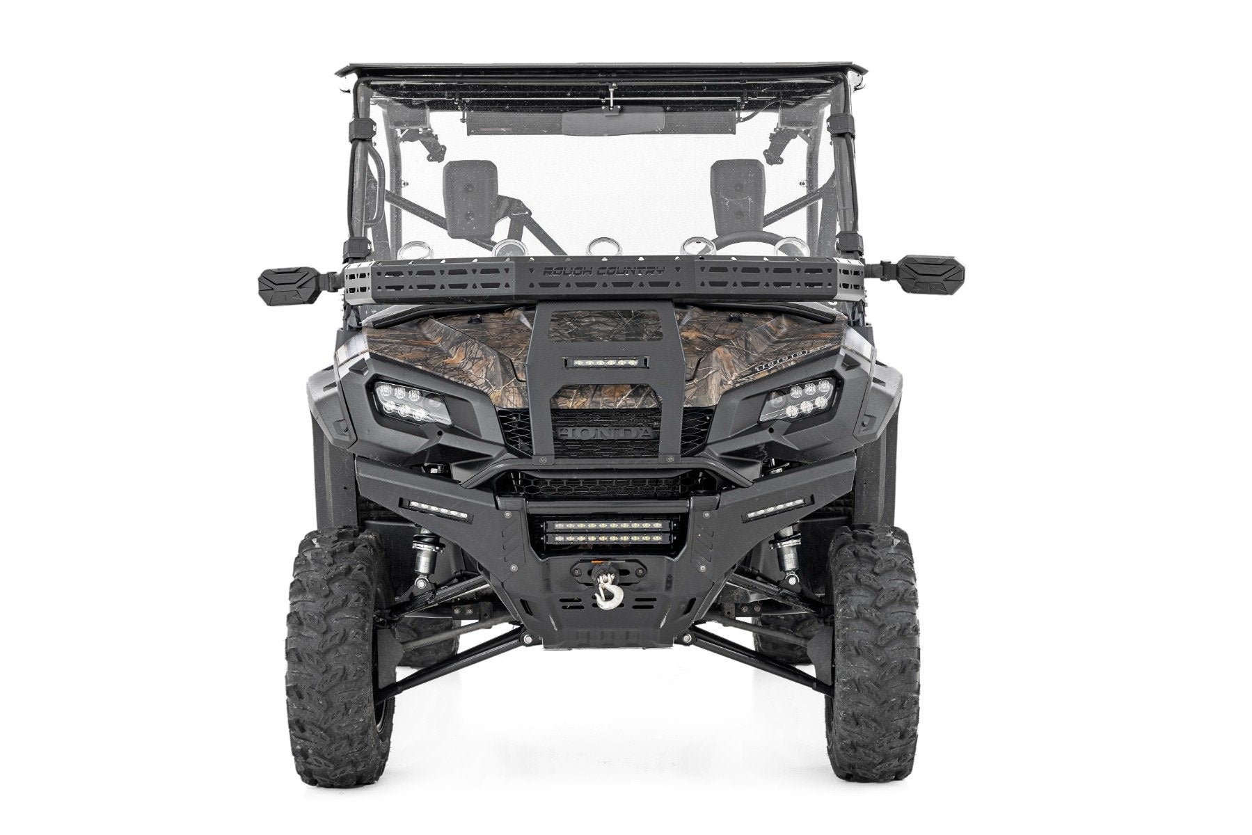 Front Cargo Rack |Black Series LED | 6" Light | Slim Line | Honda Pioneer 1000