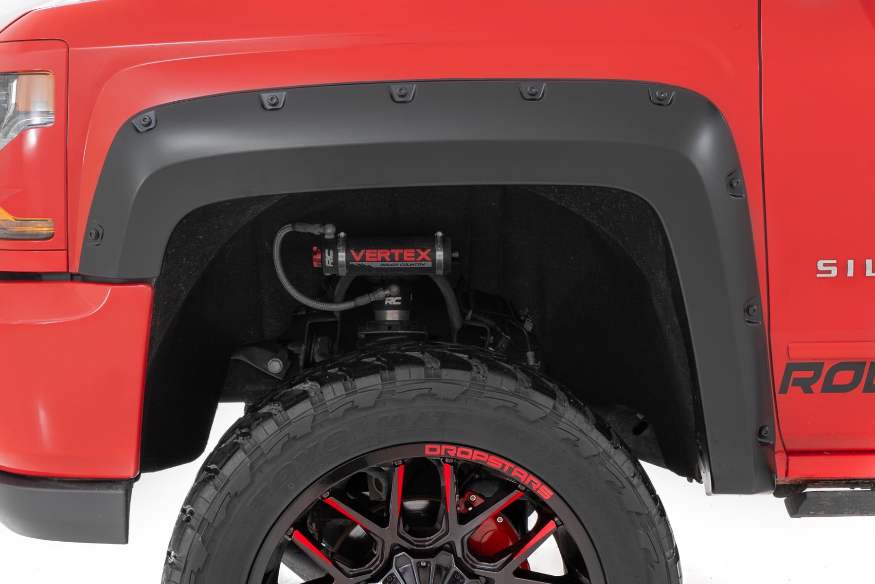 Pocket Fender Flares | 6'7" & 8' Bed | GB8 Mosaic Black | Chevy Silverado 1500 (14-18)/2500HD