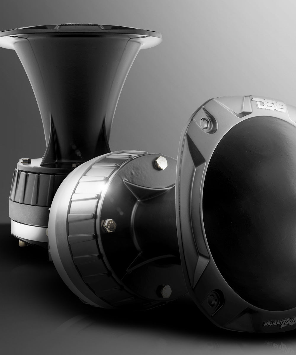 2" Driver with Spacer And Horn Kit 320 Watts 2" Titanium 8-Ohm Vc (PRO-D1+PRO-HA102/BK) - DS18