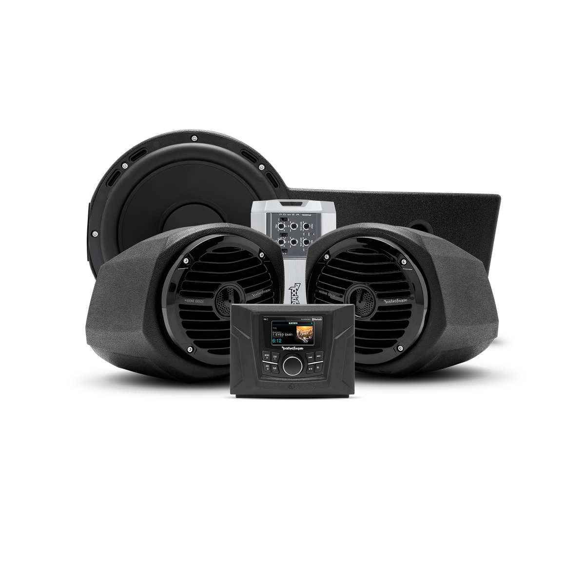 400 watt stereo, front lower speaker, and subwoofer kit for select Polaris GENERAL® models(GNRL-STAGE3)