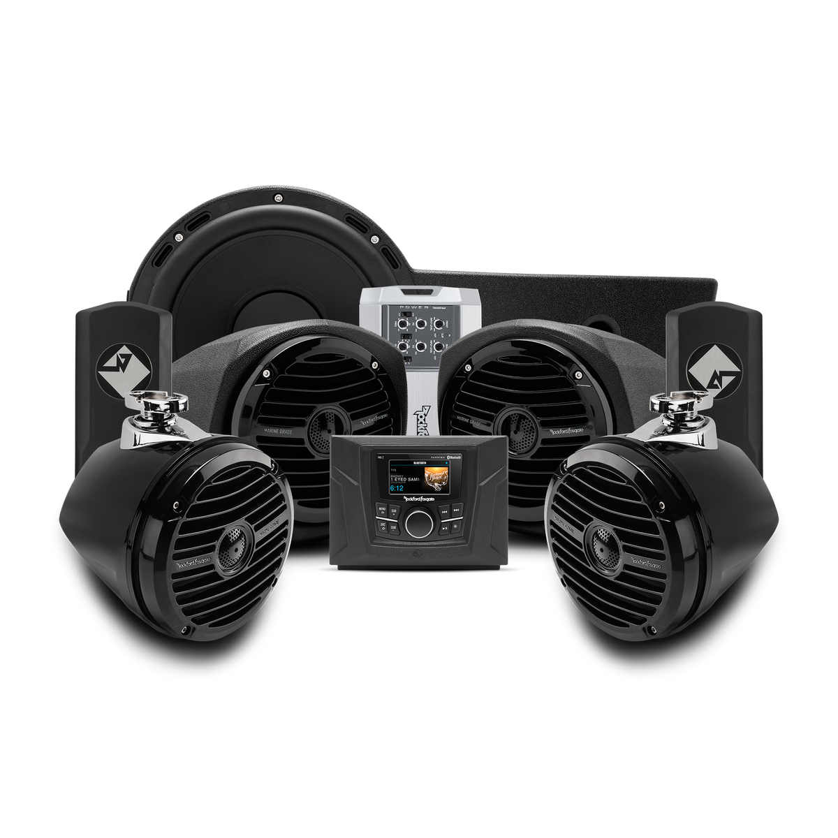 400 watt stereo, front lower speaker, rear speaker, and subwoofer kit for select Polaris GENERAL® models(GNRL-STAGE4)