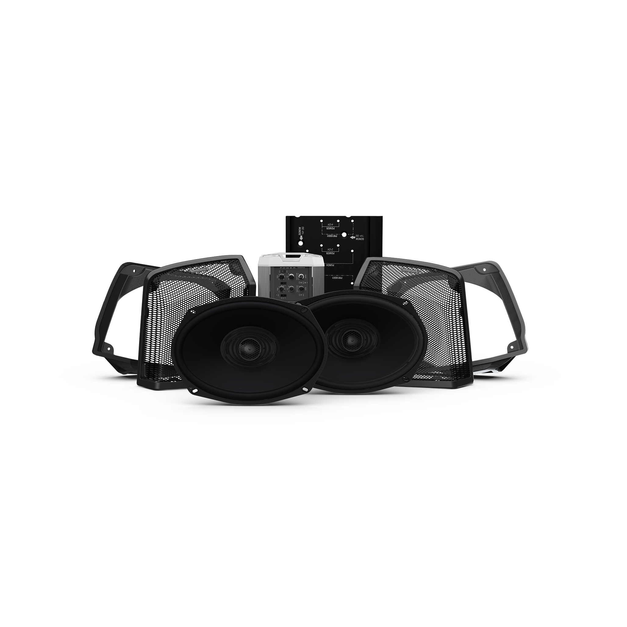 2-Speaker & Amp Kit for 1998-2013 Road King (Gen-1)