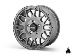 Intimidator Tires 34x10x15 on 15in. Matte Titanium Hellfire Wheels 5/4.5 Pattern