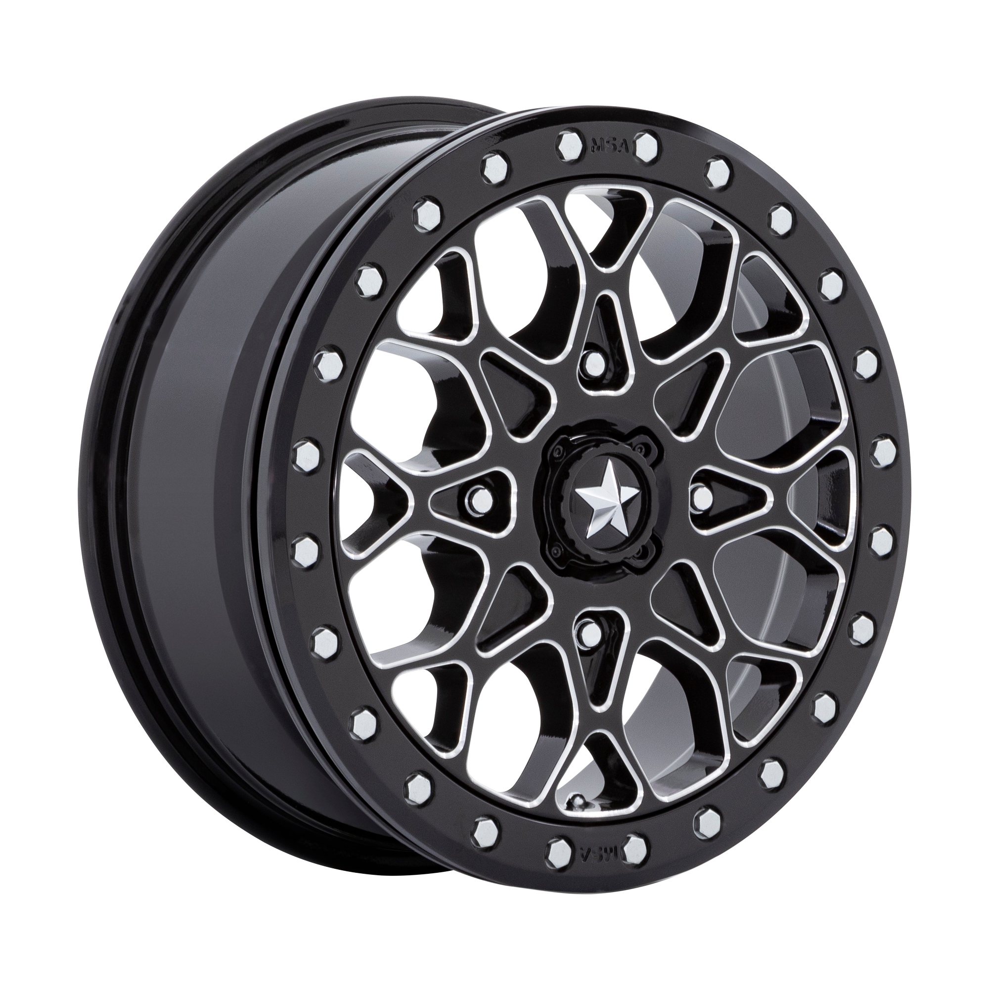PORTAL UTV BEADLOCK - GLOSS BLACK MACHINED W GB RING