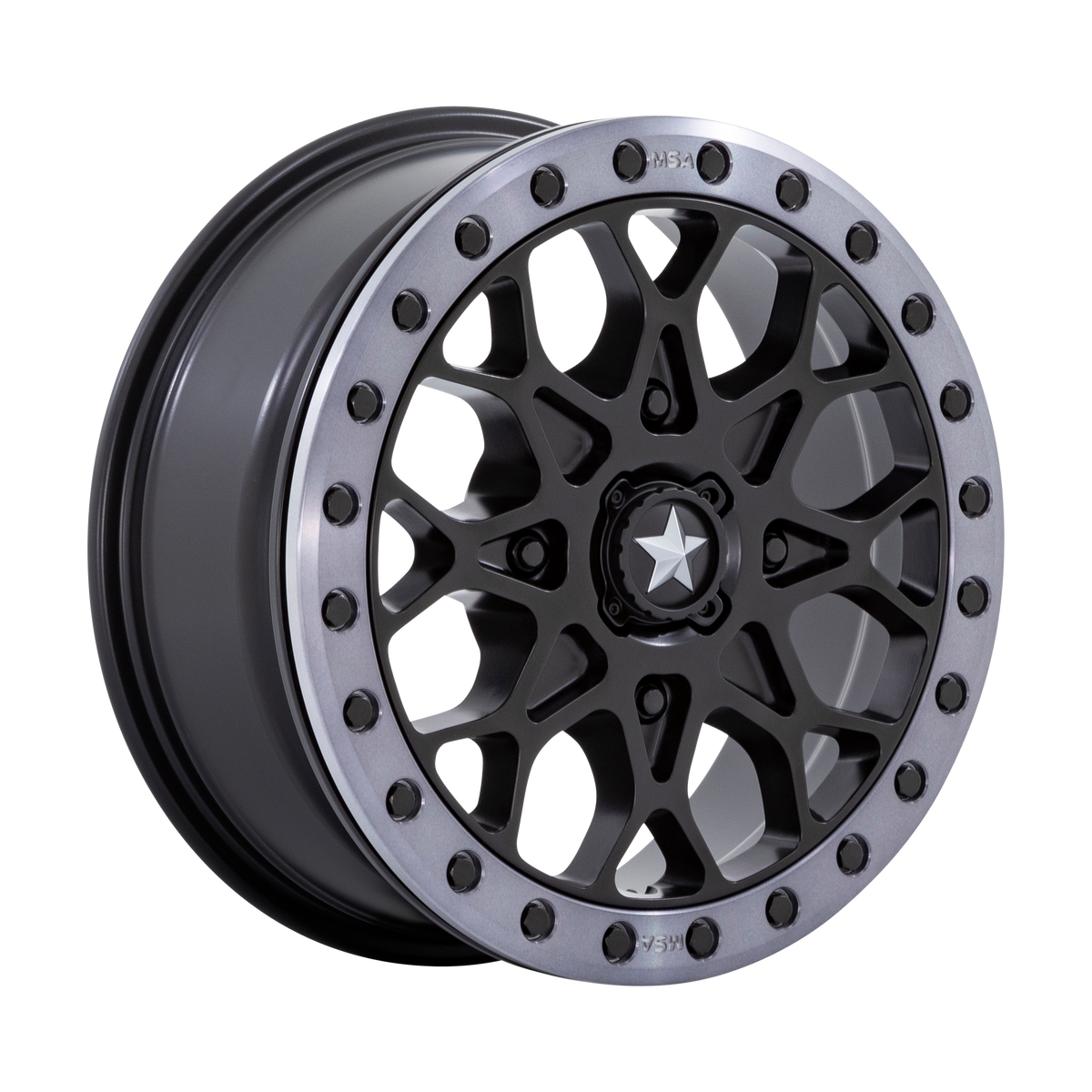 PORTAL UTV BEADLOCK - SATIN BLACK W/ GRAY TINT RING