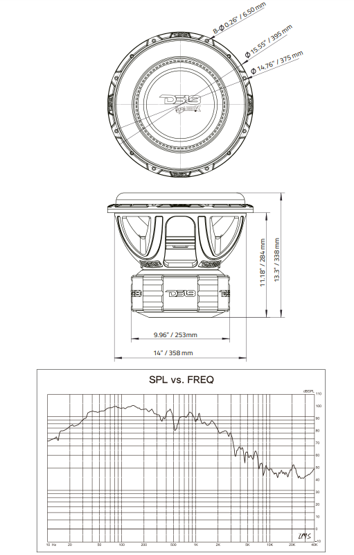 HOOLIGAN X 15" SPL Subwoofer 4000 Watts Rms 4" DVC 4-Ohm - DS18