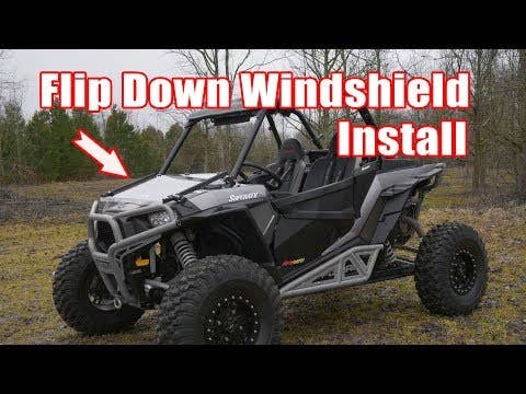 Polaris RZR XP 1000 Scratch Resistant Flip Down Windshield