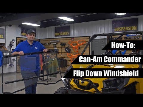 Can-Am Commander Scratch Resistant Flip Down Windshield